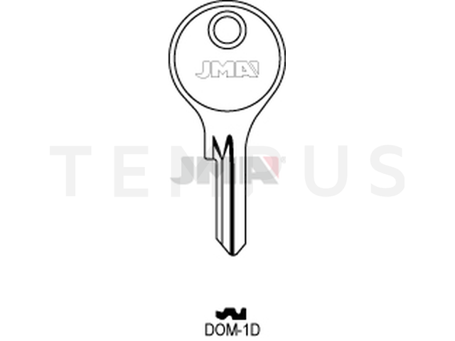DOM-1D Cilindričan ključ (Silca STS4, DM8 / Errebi DM15) 12864