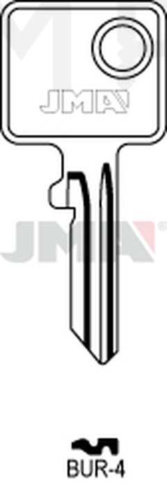 JMA BUR-4 Cilindričan ključ (Silca BUR20R / Errebi BG24R)