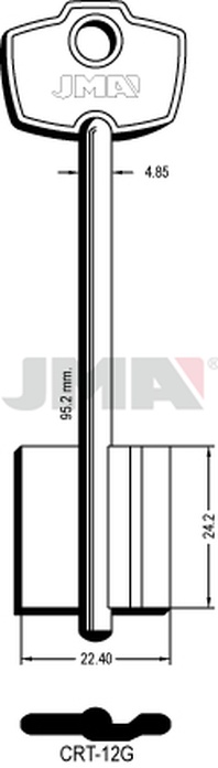 JMA CRT-12G Kasa ključ (Silca 5C4 / Errebi 2C13)