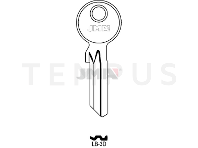LB-3D Cilindričan ključ (Silca YT15X, FB24 / Errebi LOB3) 13367