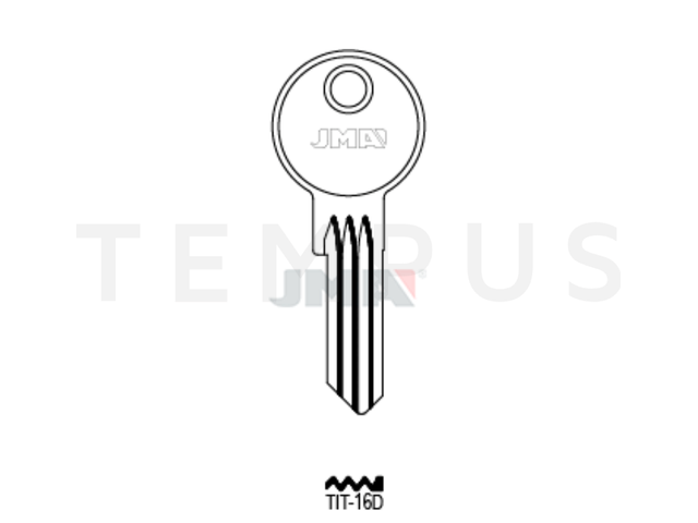 TIT-16D Cilindričan ključ (Silca TN35 / Errebi TT15) 17950