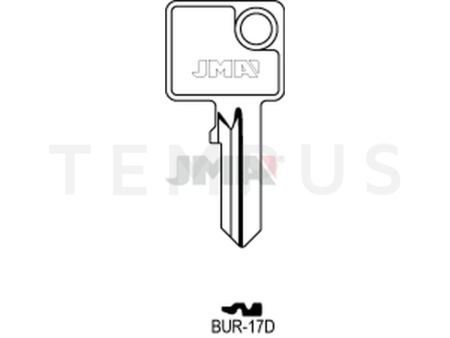 BUR-17D Cilindričan ključ (Silca BUR22 / Errebi BG34) 12649