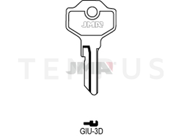 GIU-3D Cilindričan ključ (Silca GS13 / Errebi GU8)
