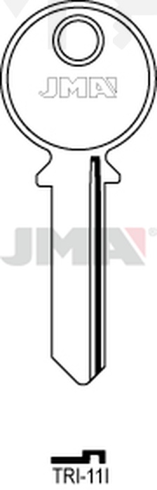 JMA TRI-11I Cilindričan ključ (Silca TL3R / Errebi TR7)