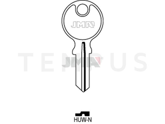 HUW-N Cilindričan ključ (Silca HW1  / Errebi UW1, UW1G) 13217
