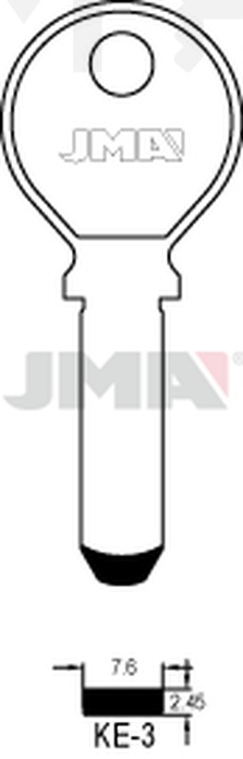 JMA KE-3 kl.ks2 Specijalan ključ (Silca KE3 / Errebi KC2)