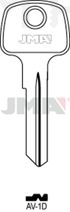 JMA AV-1D Cilindričan ključ (Silca AV1 / Errebi AVG1D)