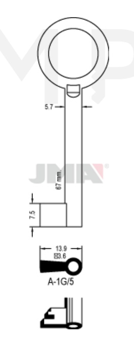 JMA A-1G/5 Kasa ključ