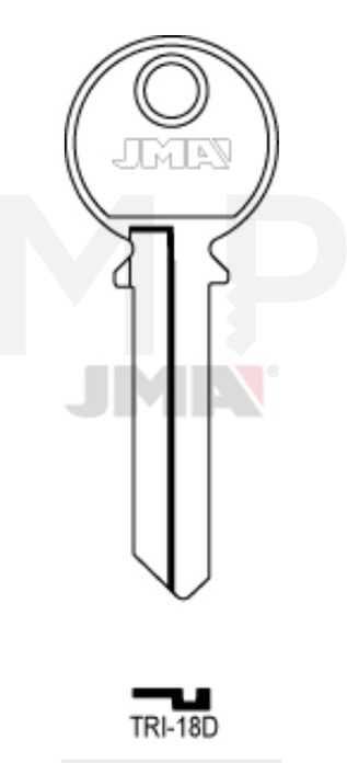 JMA TRI-18D Cilindričan ključ (Silca TL11 / Errebi TR11R)