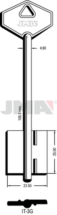 JMA IT-3G Kasa ključ (Silca 5IT6 / Errebi 2IT3)