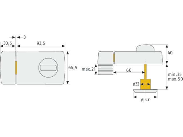 2110 W B RIM LOCK 11773
