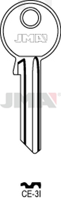 JMA CE-3I Cilindričan ključ (Silca CE6R / Errebi CE6PS)