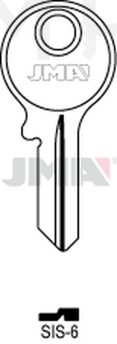 JMA SIS-6 Cilindričan ključ (Silca SS3 / Errebi AA14PD)
