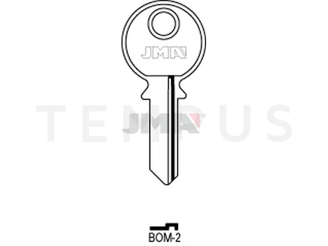 BOM-2 Cilindričan ključ (Silca BO2R / Errebi BOM1R) 12619