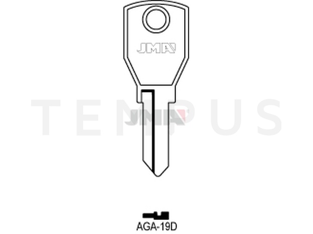 AGA-19D Cilindričan ključ (Silca AGA4 / Errebi AGA4 )