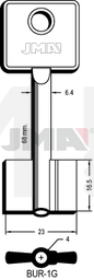 JMA BUR-1G Kasa ključ (Silca 5BUR1 / Errebi 2BUR1)