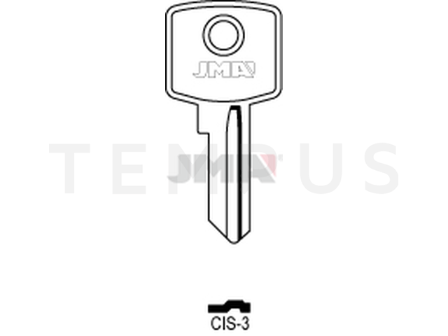 CIS-3 Cilindričan ključ (Silca CIS2 / Errebi CIS2) 12747
