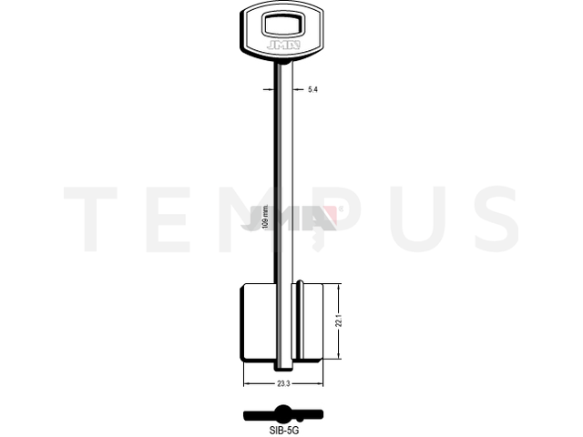 SIB-5G Kasa ključ (Silca EM / Errebi 2SEM3) 13688
