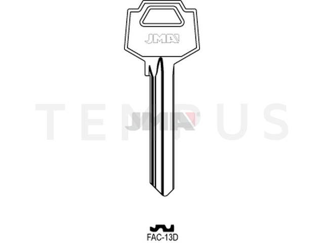 FAC-13D Cilindričan ključ (Silca FAC9 / Errebi FAC13) 12969