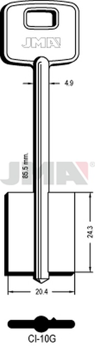 JMA CI-10G Kasa ključ (Silca 5CS1 / Errebi 2CI4R)