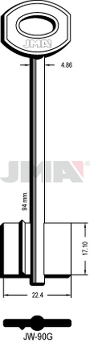 JMA JW-90G Kasa ključ (Silca JW90 / Errebi 2J8)