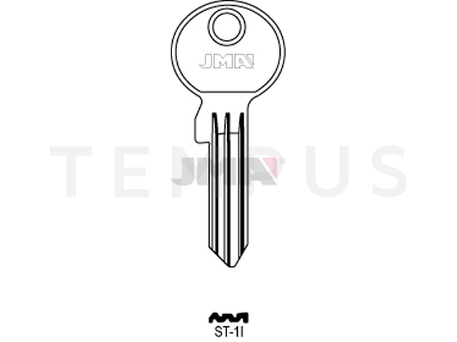 ST-1I Cilindričan ključ (Silca STL1RX, STL1R / Errebi STA1) 13712