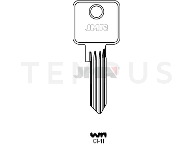 CI-1I Cilindričan ključ (Silca CS17R / Errebi C17R) 12709