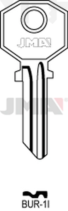 JMA BUR-1I Cilindričan ključ (Silca BUR1R / Errebi BG7R)