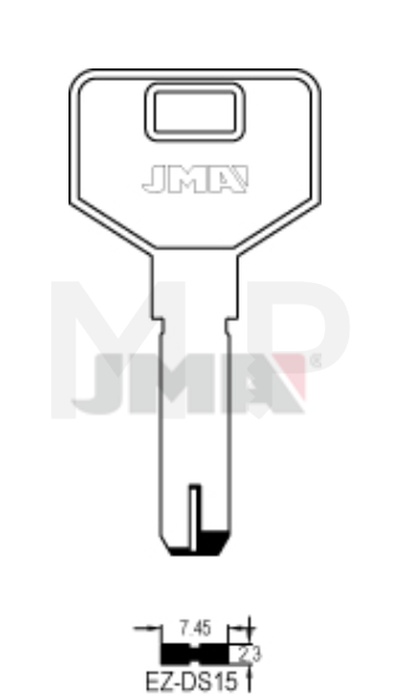 JMA EZ-DS15 Specijalan ključ (Silca EZ6X, EZ6 / Errebi ECU8)