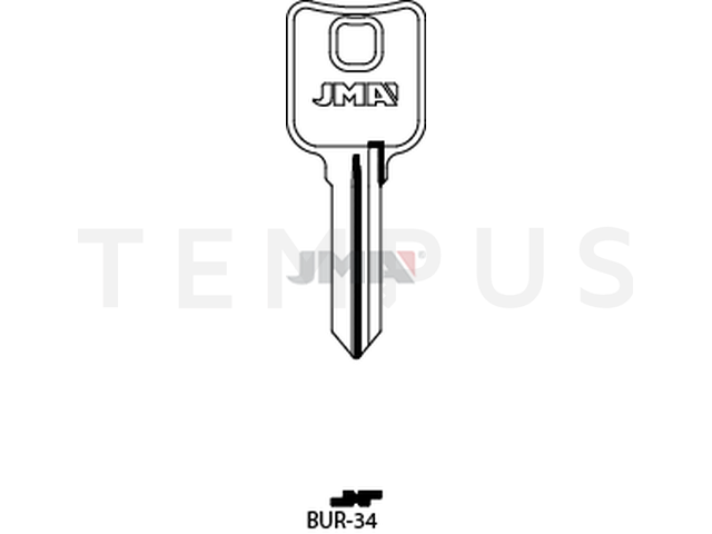 BUR-34 Cilindričan ključ (Silca BUR38 / Errebi BG49) 12659