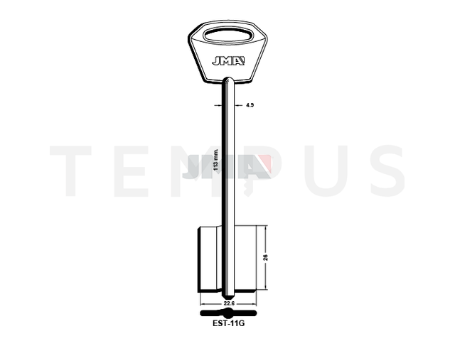 EST-11G/2ES16 Kasa ključ (Silca 5EY34 / Errebi 2ES16) 20037