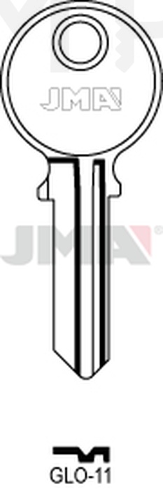 JMA GLO-11 Cilindričan ključ (Silca GL4 / Errebi GO4R)