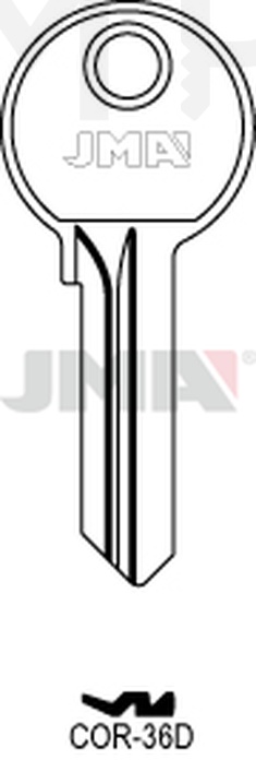 JMA COR-36D Cilindričan ključ (Silca CB17/ Errebi CO11)