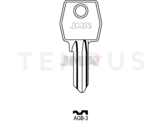 AGB-3 Cilindričan ključ (Silca AGB2R / Errebi AGB4S) 12526