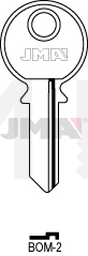 JMA BOM-2 Cilindričan ključ (Silca BO2R / Errebi BOM1R)