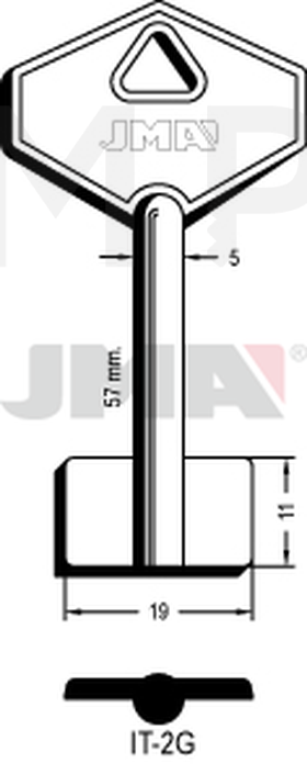 JMA IT-2G Kasa ključ (Silca 5IT3 / Errebi 1IT1)