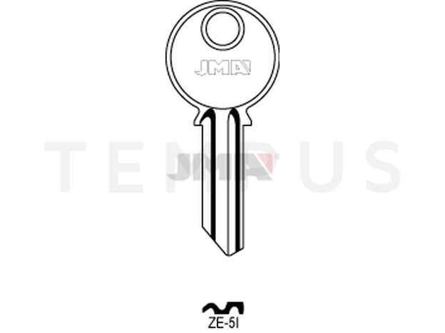 ZE-5I Cilindričan ključ (Silca ZE1R / Errebi ZE5S) 14157