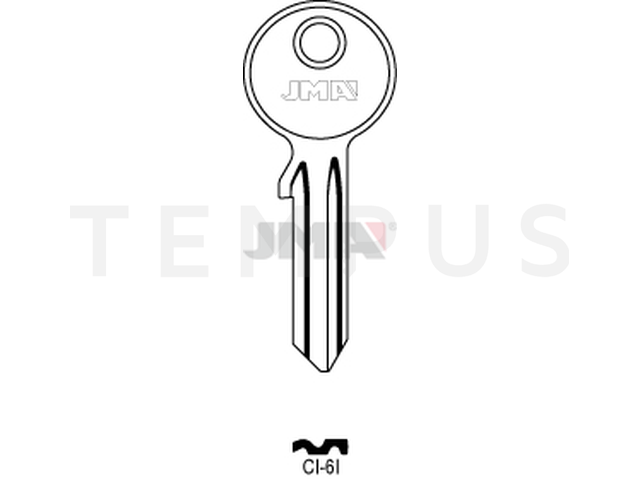 CI-6I Cilindričan ključ (Silca AB1RX, CS207 / Errebi AU5SL, C5S) 12739