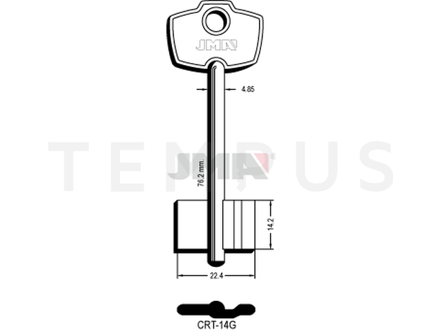 CRT-14G Kasa ključ (Silca CN / Errebi 1C5 ) 12786