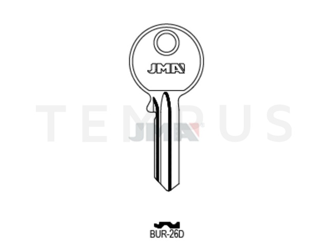 BUR-26D Cilindričan ključ (Silca BUR18, BUR73 / Errebi BG16) 21484