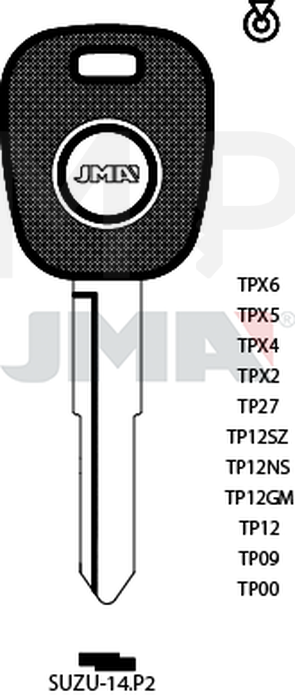 JMA TP00SUZU-14.P2 (Silca HU133RTE / Errebi T00SZ15P)