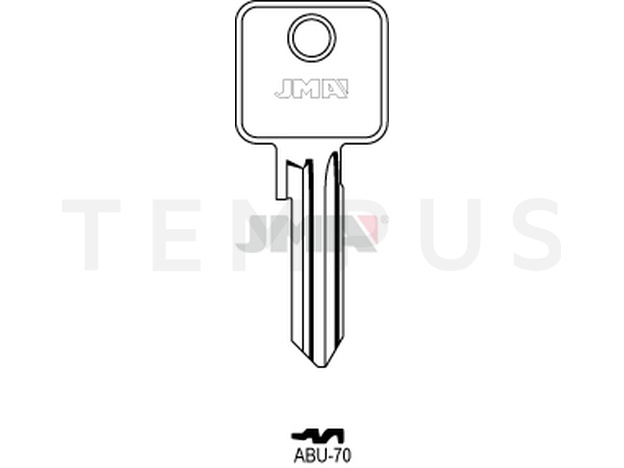 ABU-70 Cilindričan ključ (Silca AB72R / Errebi AU69R)
