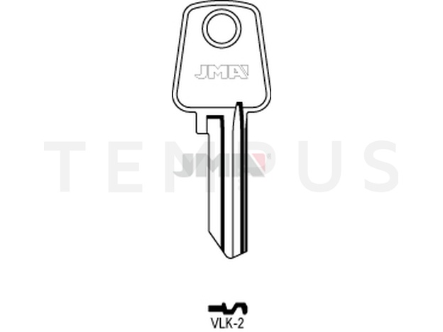 VLK-2 Cilindričan ključ (Silca VLK1R / Errebi VL2S) 14058