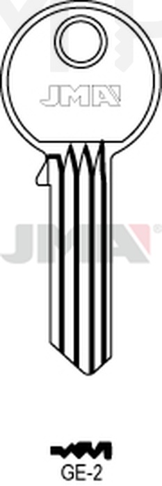 JMA GE-2 Cilindričan ključ (Silca GE8R / Errebi GG53)