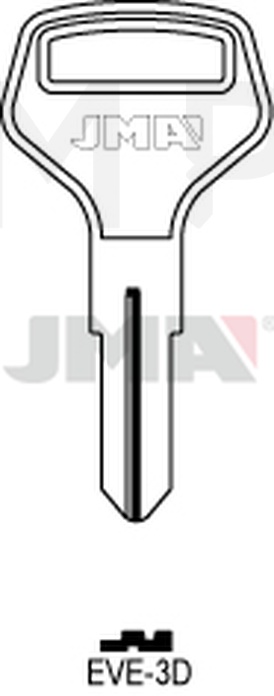 JMA EVE-3D Cilindričan ključ (Silca ED1 / Errebi EVG1)