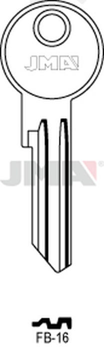 JMA FB-16 Cilindričan ključ (Silca FB18RX / Errebi F27RL)