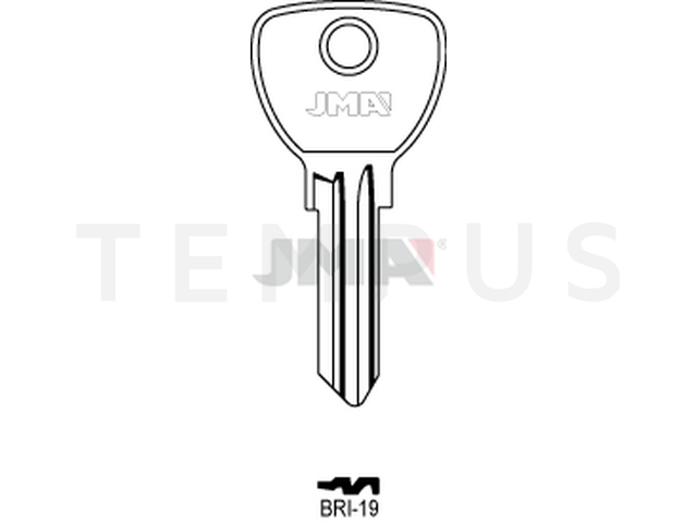 BRI-19 Cilindričan ključ (Silca BD9R / Errebi BD11R) 12622