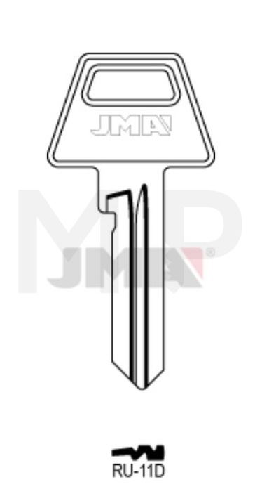 JMA RU-11D Cilindričan ključ (Silca RU26 / Errebi RU28)