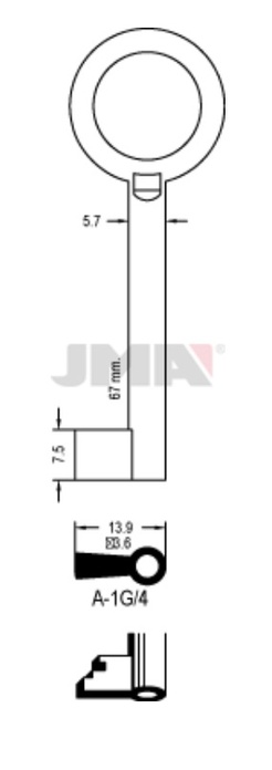 JMA A-1G/4 Kasa ključ