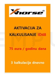 Xhorse Aktivacija za kalkulisanje ID48 – Godišnja Licenca